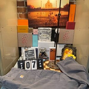 Carhartt Rugged Flex Relaxed Fit Canvas 5-Pocket Work Pant Gray 42x32